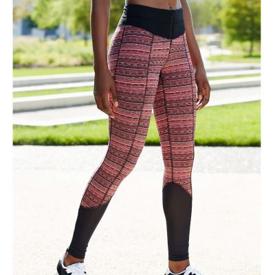 Free People Movement Sz M Betty Legging Black Red Zippers Yoga Dance  Surf  Run